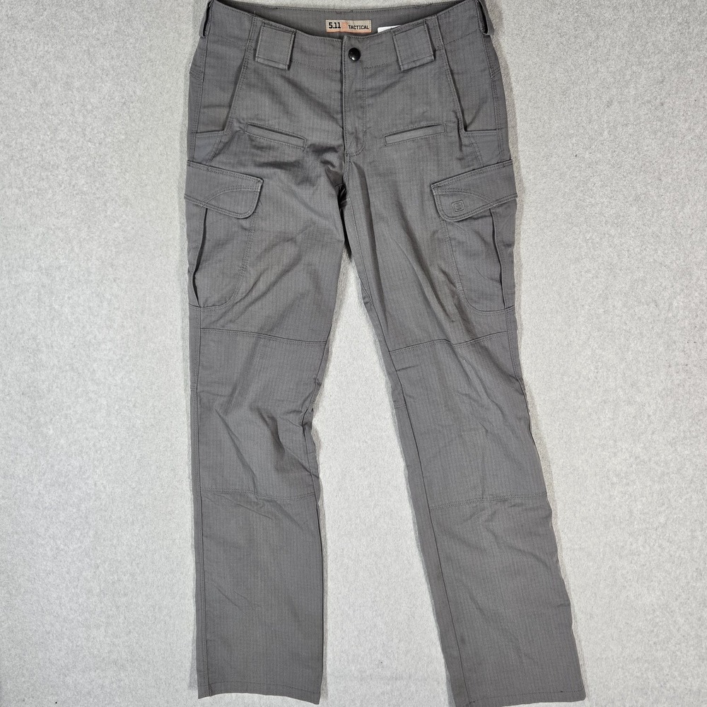 5.11 Tactical Women Pants US 6 Gray Stryke Cargo 34" Inseam Logo Outdoor